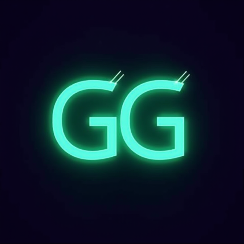 GameGenerations logo featuring neon green 'GG' letters with electric glow effect on dark purple background, representing gaming culture across generations